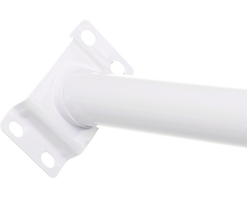 Suport alb pentru bara de haine pentru fixarea barelor de haine