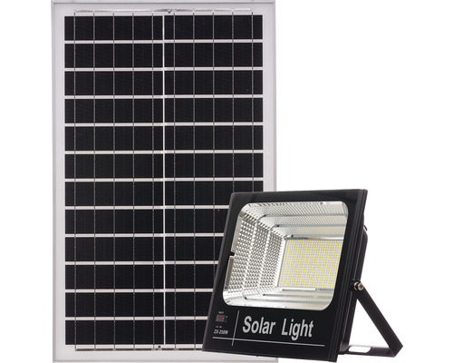 Proiector solar cu LED QL Lighting 24000 lumeni 3000-8000K, cu telecomandă, aluminiu negru