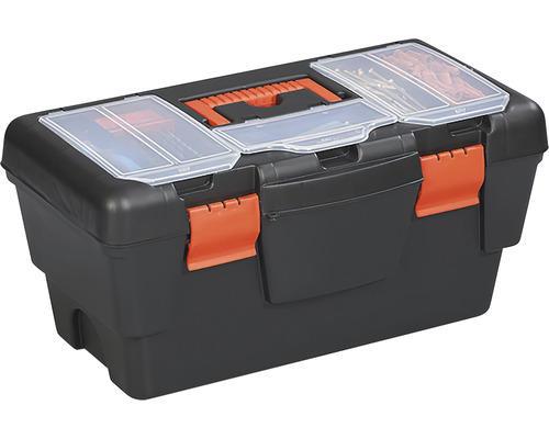 Cutie de scule din plastic cu capac transparent