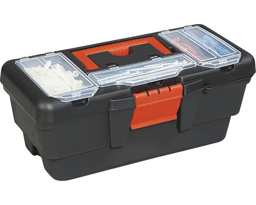 Cutie de scule din plastic cu compartimente transparente