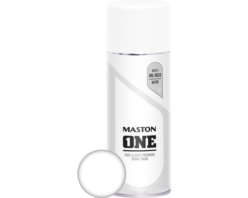 Lac spray Maston ONE alb satinat RAL 9010 400 ml