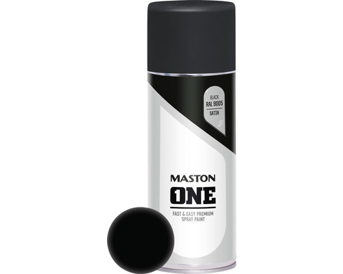 Lac spray Maston ONE negru satinat 400 ml | HORNBACH