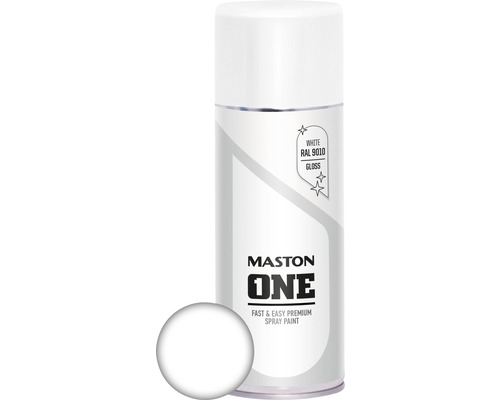 Spray Maston One alb RAL 9010 lucios