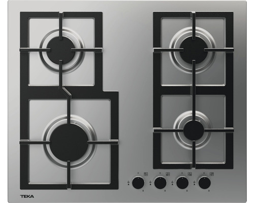 Plită gaz încorporabilă Teka EFX 60.1 4G AI AL CI, 4 arzătoare, aprindere electrică integrată, inox