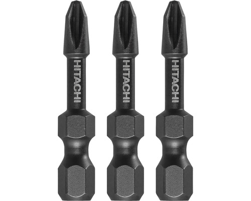 Biți de impact cruce HiKOKI 1/4" PH3 38mm, 3 bucăți Trei biți de șurubelniță Hitachi