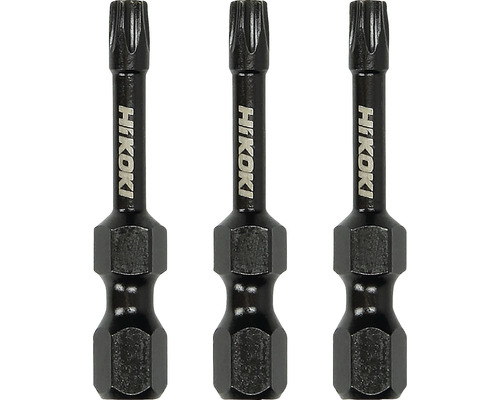 Biți de impact cruce HiKOKI 1/4" T15 38mm, 3 bucăți Trei biți Torx HiKoki