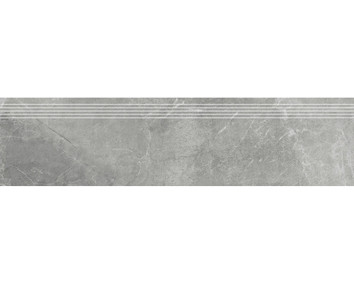 Placă treaptă Stonemood Silver rectificată 119,7x29,7 cm-0