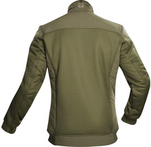 Vedere din spate a unei jachete softshell cu guler ridicat