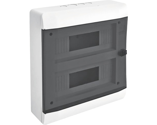 Tablou distribuție electrică Mirsa Elektrik 16 module IP40, montaj aparent Cutie mică de distribuție aparentă cu ușă transparentă