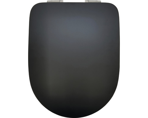 Capac WC form & style Dominica Uni, închidere lentă, negru mat