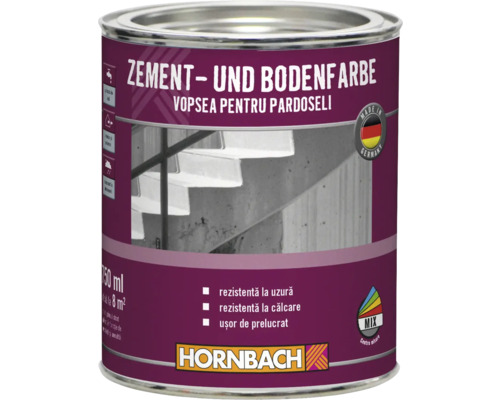 Vopsea pentru pardoseli gri mediu 750 ml Vopsea pentru pardoseli gri mediu 750 ml