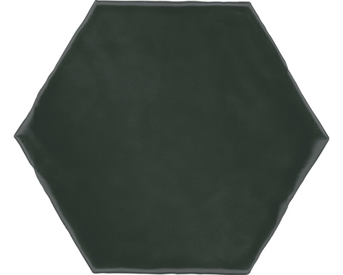 Faianță hexagonală Artisan verde 15x17 cm Faianță hexagonală