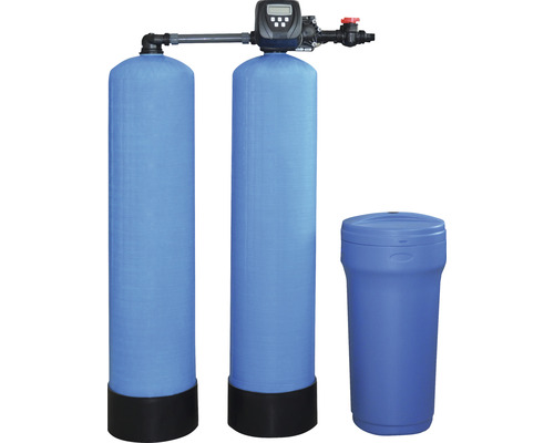 Stație de dedurizare Valrom Aquapur Soft 100 Twin Q=4,0 mc/h sare 155 kg (cu by-pass) Sistem de dedurizare a apei cu două rezervoare și recipient pentru sare