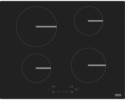 Plită încorporabilă cu inducție Franke FSM 654 I BK 4 zone gătit, Slider Touch control, 7,2 kW, 65x51 cm, sticlă neagră