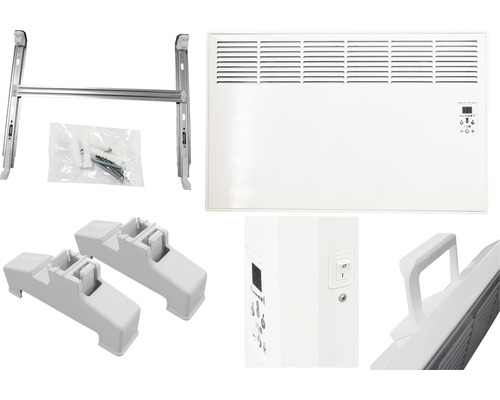 Radiator electric cu accesorii pentru montare pe perete sau ca unitate de sine stătătoare