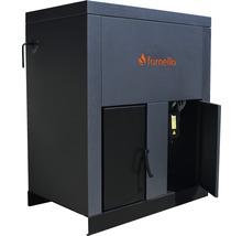 Cazan / Centrală termică pe peleți Fornello Eco Energy 35 kW, echipată cu automatizare, pompă, afișaj digital, arzător fontă, buncăr integrat 75 kg, 128x114x73 cm-thumb-2