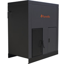 Cazan / Centrală termică pe peleți Fornello Eco Energy 40 kW, echipată cu automatizare, pompă, afișaj digital, arzător fontă, buncăr integrat 100 kg, 128x119x80 cm-thumb-5