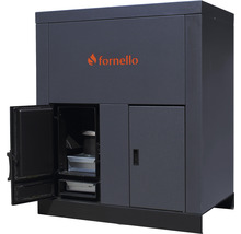 Cazan / Centrală termică pe peleți Fornello Eco Energy 40 kW, echipată cu automatizare, pompă, afișaj digital, arzător fontă, buncăr integrat 100 kg, 128x119x80 cm-thumb-7