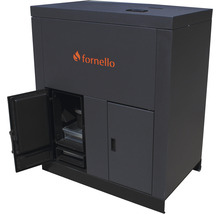 Cazan / Centrală termică pe peleți Fornello Eco Energy 40 kW, echipată cu automatizare, pompă, afișaj digital, arzător fontă, buncăr integrat 100 kg, 128x119x80 cm-thumb-8