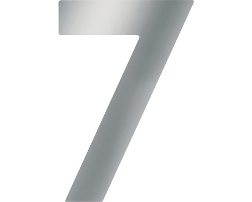 Număr casă „7” pentru poartă/ușă, material oțel inoxidabil