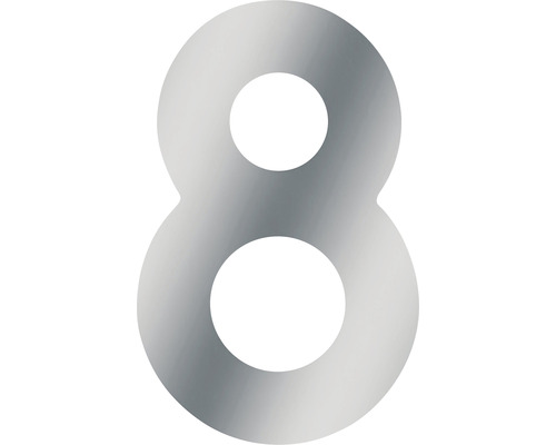 Număr casă „8” pentru poartă/ușă, material oțel inoxidabil