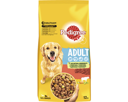 Hrană uscată pentru câini Pedigree Adult cu vită și legume 12 kg-0