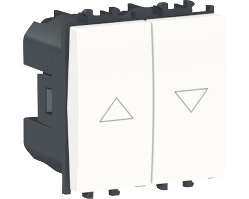 Întrerupător pentru jaluzele Schneider Easy Styl, 2 module, simbol săgeți sus-jos, alb
