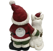 Figurină Moș Crăciun cu urs, vedere din spate