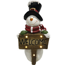 Om de zăpadă decorativ cu semn de bun venit pentru interior