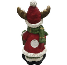 Vedere din spate a unei figurine decorative de ren cu iluminare pentru Crăciun