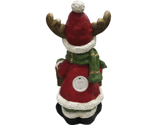 Vedere din spate a unei figurine decorative de ren cu iluminare pentru Crăciun