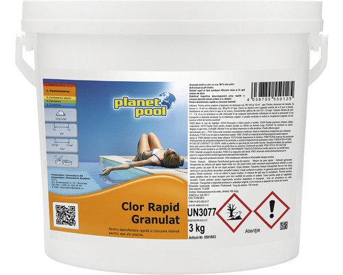 Clor rapid granulat Planet Pool 3 kg Clor rapid granulat Planet Pool 3 kg