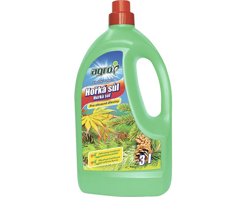 Îngrăşămănt Agro sare amară pentru lemnoase decorative 3 l Sare amară Agro pentru arbori ornamentali în sticlă de 3 litri