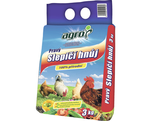 Agro Gunoi de găină, pachet de 3 kilograme Agro Gunoi de găină, pachet de 3 kilograme