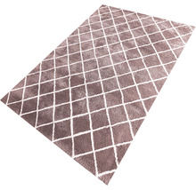 Covor Shaggy Stream romburi rosé 160x230 cm
