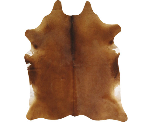 Covor din piele de vacă din piele maro și albă
