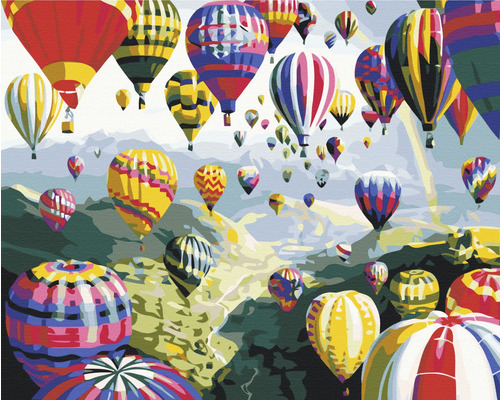 Pictură pe numere Colorful balloons 40x50 cm