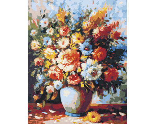 Pictură pe numere Luxurious bouquet in a vase 40x50 cm