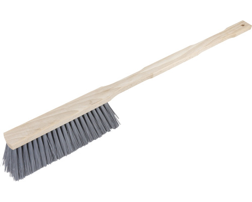 Perie de mână Bümag 70mm, mâner lemn Mătură de mână cu mâner din lemn și peri gri