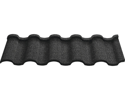 Țiglă metalică Novatik Natura Roman 1320x415 mm Dark Moon Țiglă metalică cu acoperire de piatră
