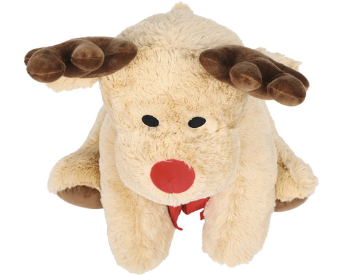 Răpciugă de pluș cu nas roșu și coarne