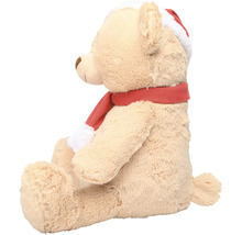 Ursuleț de pluș cu căciulă de Crăciun și fular