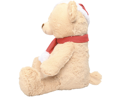 Ursuleț de pluș cu căciulă de Crăciun și fular