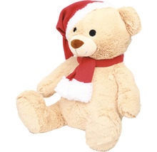 Ursuleț de pluș cu căciulă de Crăciun și fular