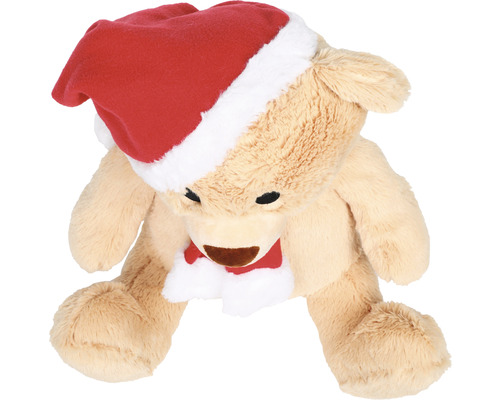 Ursuleț de pluș cu căciulă și fular de Crăciun