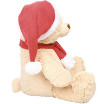 Ursuleț de pluș cu căciulă și fular de Crăciun