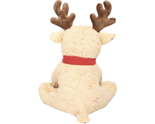 Răsfăț moale ren cu coarne și eșarfă, vedere din spate