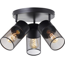 Lumină de plafon cu trei spoturi și structură tip plasă