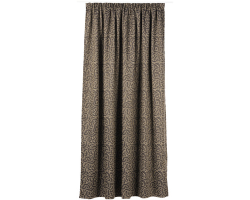 Cortină cu suspensie cu bucle și model abstract