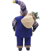 Moș Crăciun decorativ cu sac și brad de Crăciun